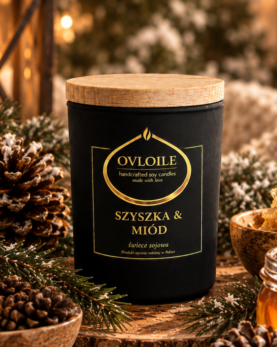 Świeca zapachowa - Szyszka & Miód